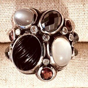 David Yurman | Ring | Silver and Multi Mosaic